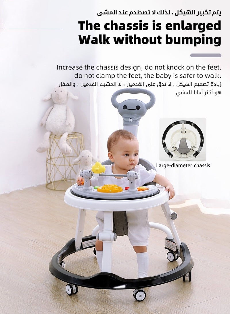 DURKU 3 in 1 Baby Walker With Parent Push Handle, Children Walkers with Wheels, Adjustable Height Multifunction and Big Comfortable Seat Cushion, Detachable Trampoline Mat for Infants Boys Girls - Image 2
